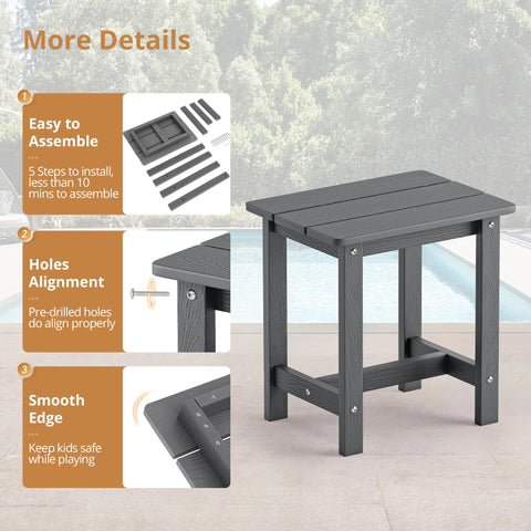 LUE BONA versatile patio table for drinks and snacks.