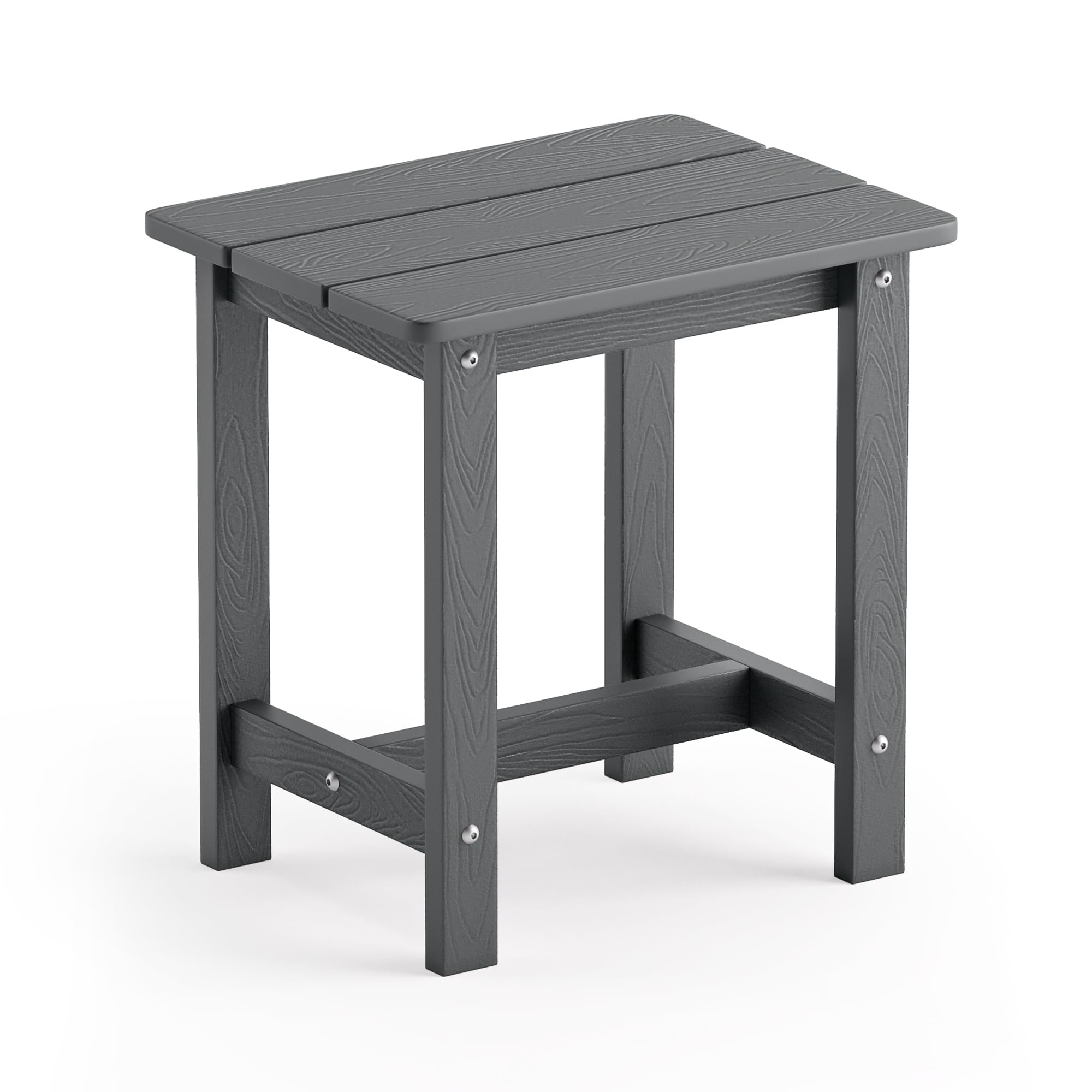 LUE BONA outdoor side table weather resistant beside a lounge chair.