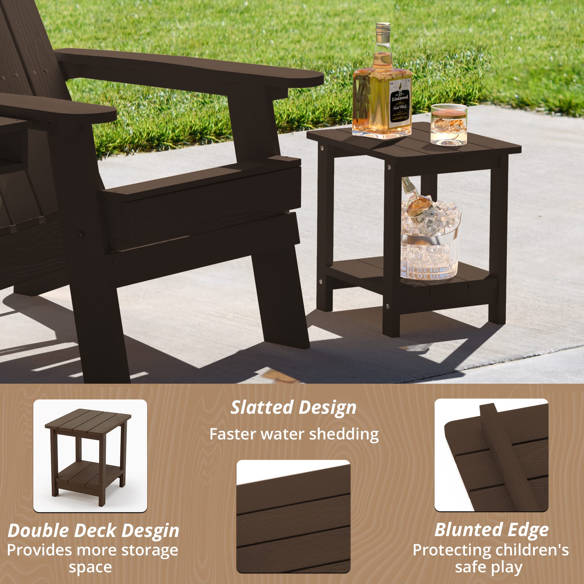 Assembly process of LUE BONA outdoor table with eight screws