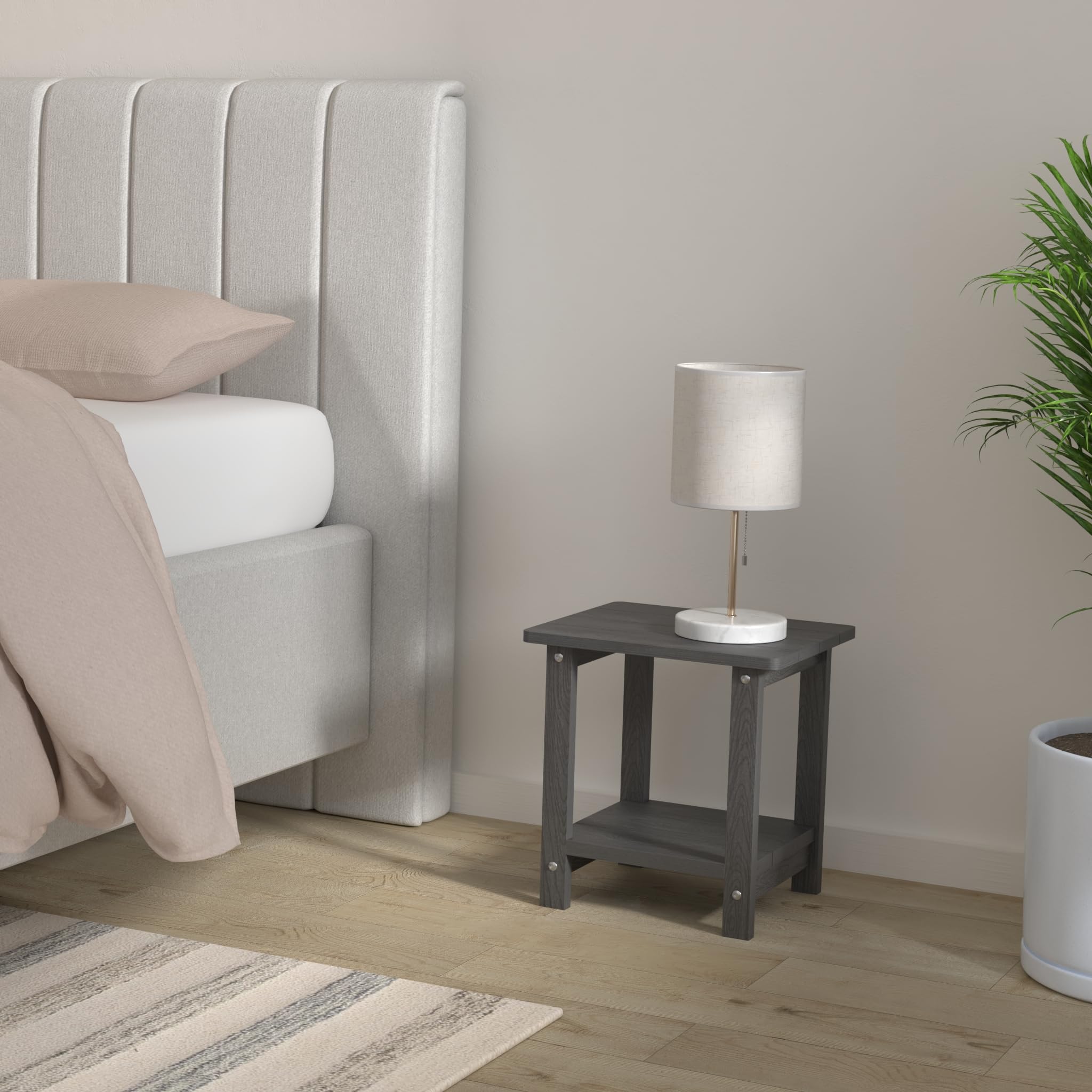 LUE BONA weather-resistant patio end table stays cool and fade-free.