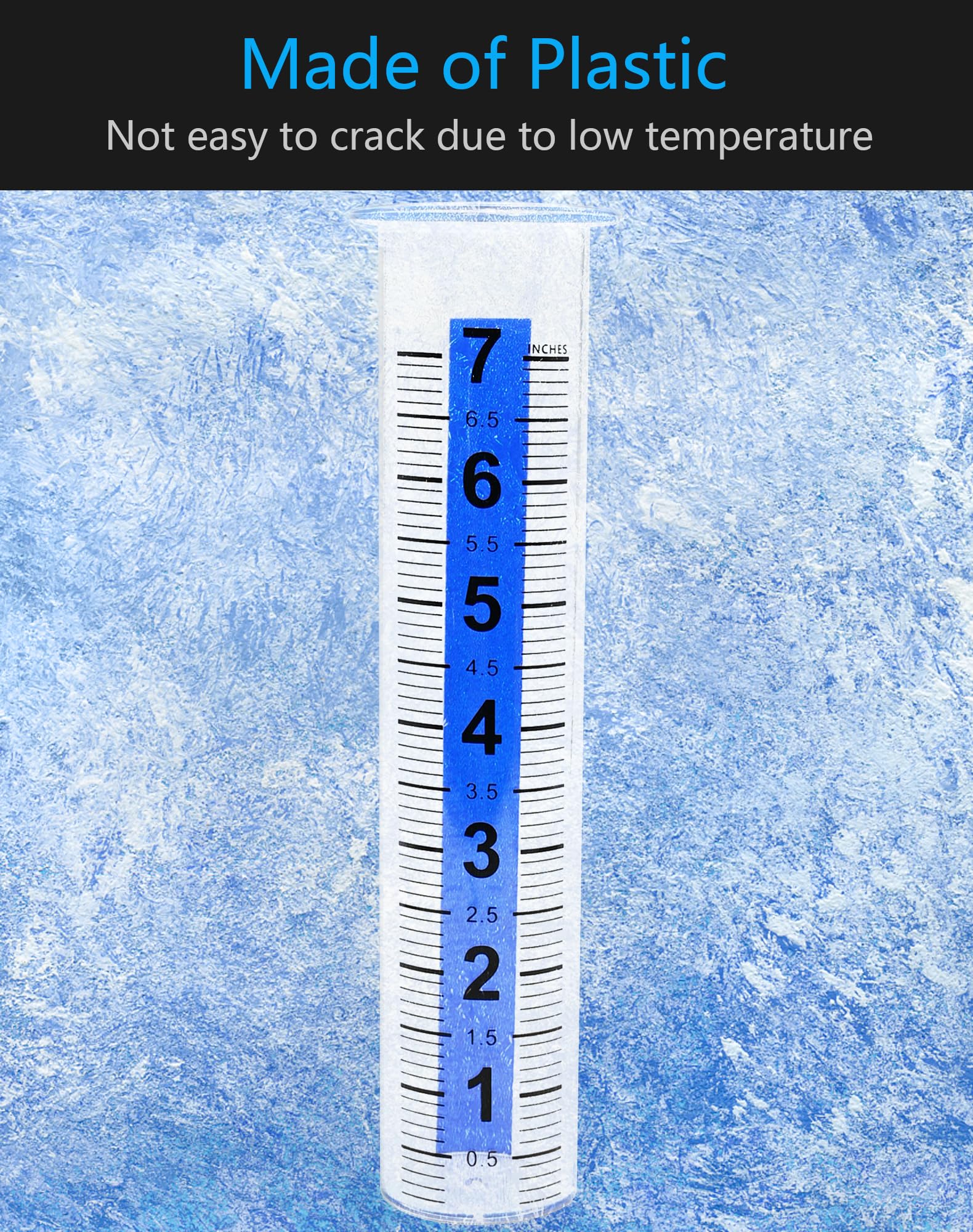 Lueudu outdoor rain gauge tube ideal for garden, yard, or patio installations.