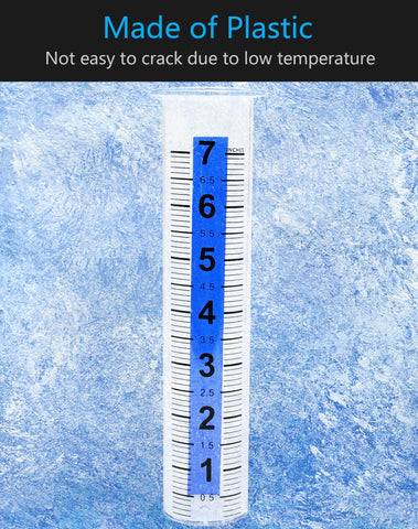 Lueudu outdoor rain gauge tube ideal for garden, yard, or patio installations.