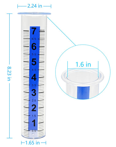 Lueudu rain gauge tube big font for quick rainfall readings