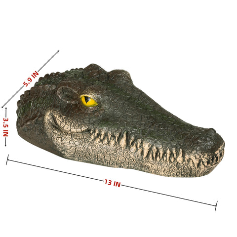 LUEUR Floating Alligator Head ready to float in gardens and lakes.