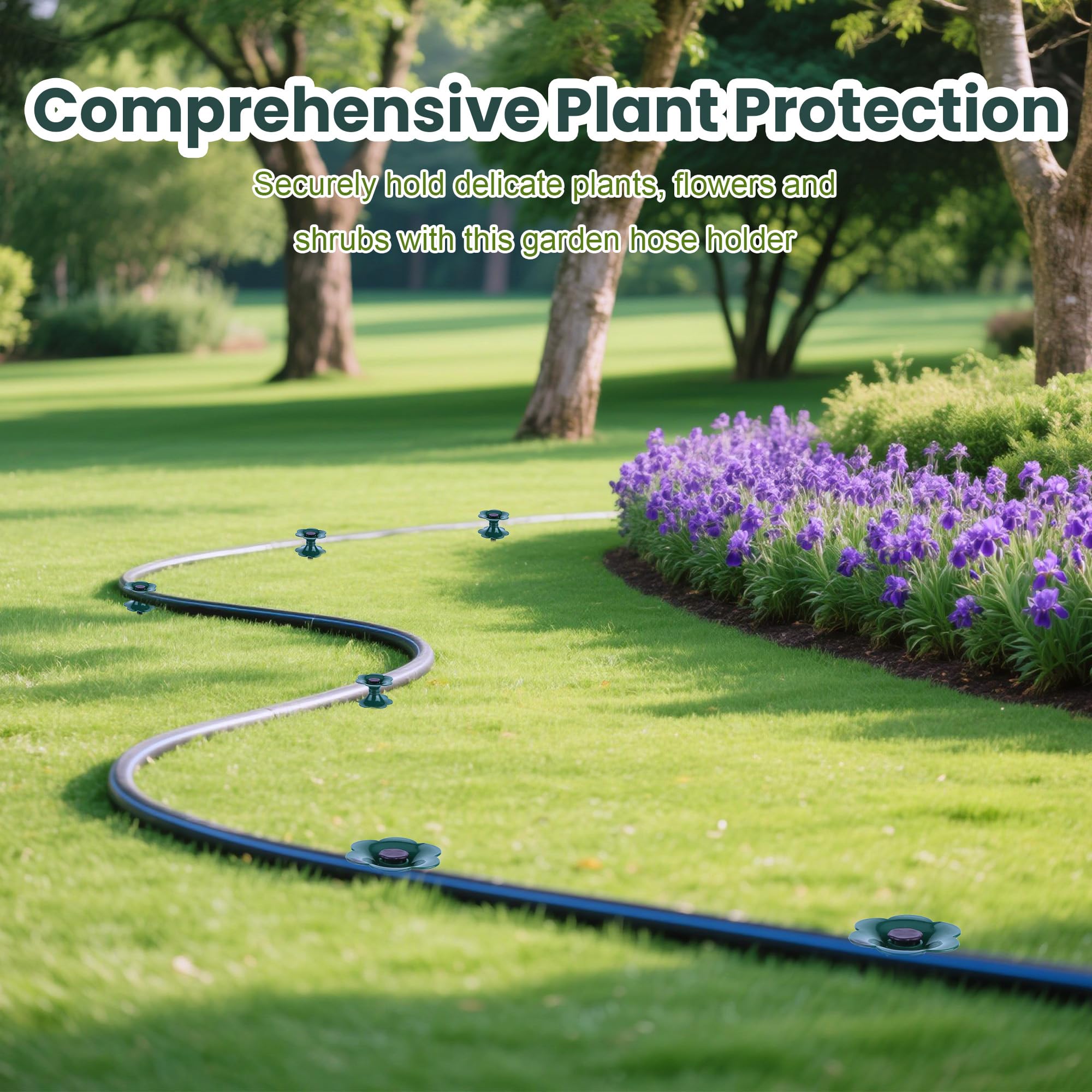 Lufstd garden hose roller guides enable smoother watering around obstacles.