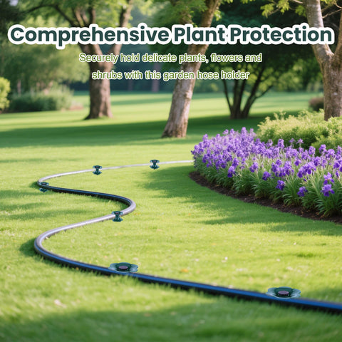 Lufstd garden hose roller guides enable smoother watering around obstacles.