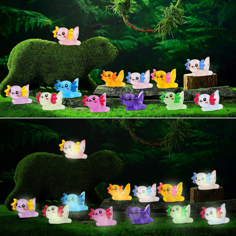 Lugailly axolotl desk decor for cute miniature landscapes.