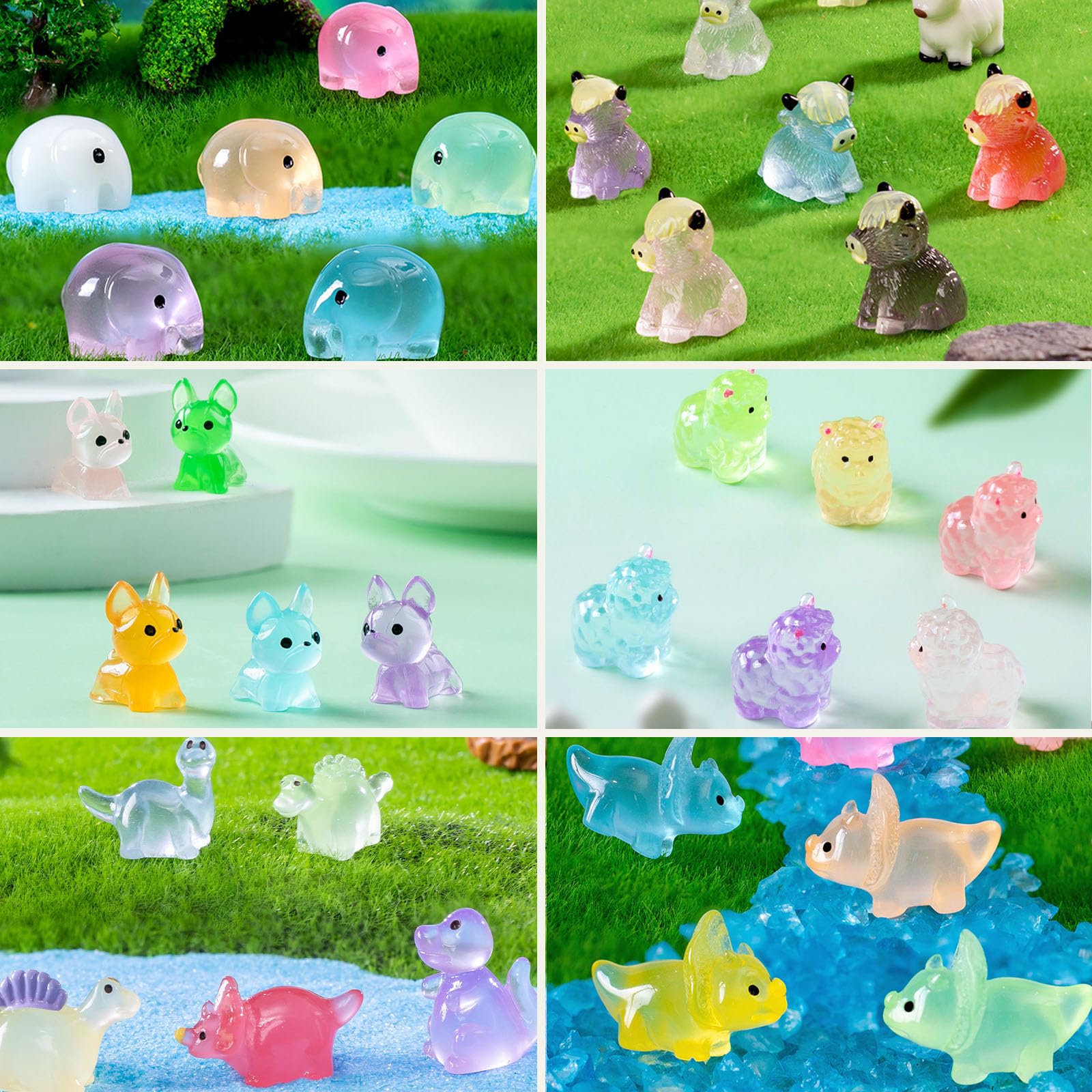 Lugailly fairy garden minis glow gently for night-time displays.
