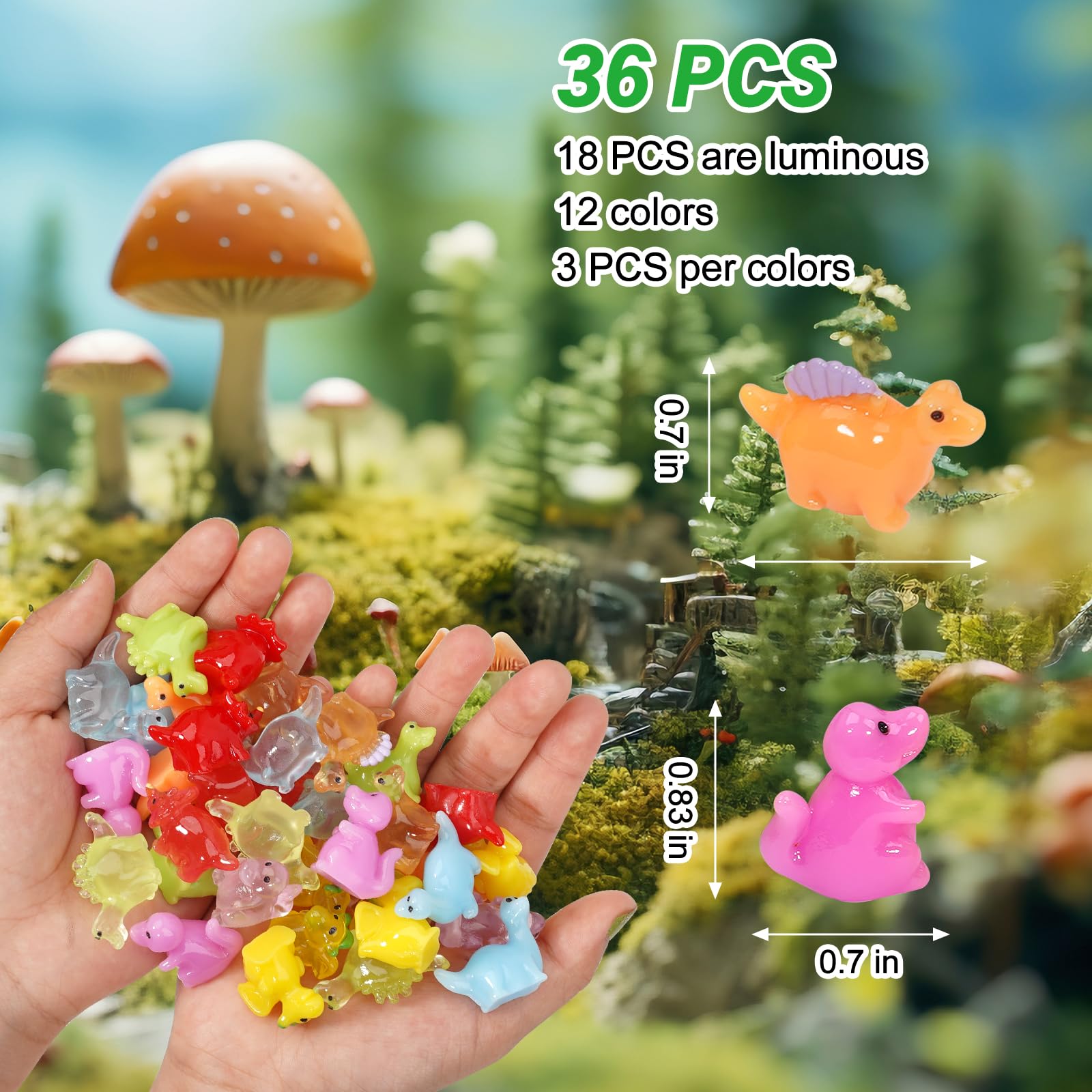 Lugailly resin dinosaurs offer cute, realistic textures for DIY terrariums