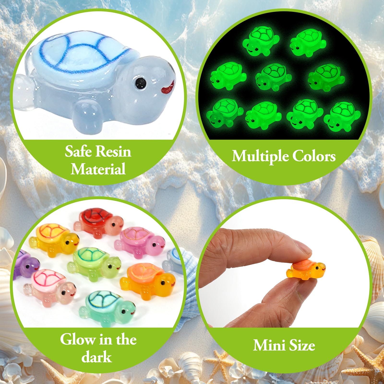 Lugailly resin turtles for dollhouse decor – tiny figures add charm to miniature scenes.