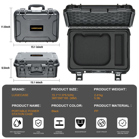 LUGECASE Explorer 300 travel case features a compact, lightweight design for easy transport.