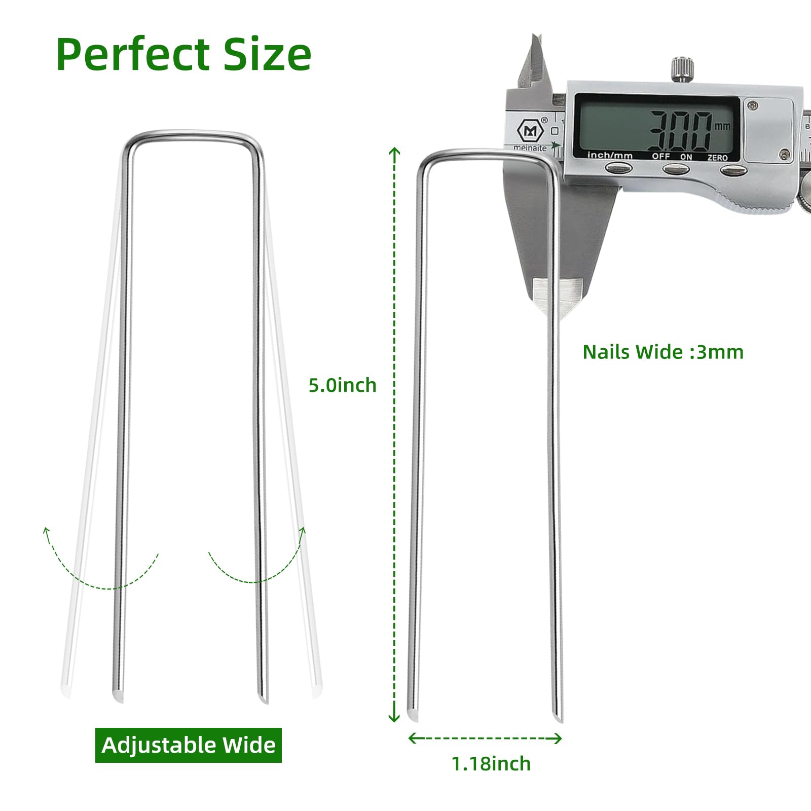Luijnbn galvanized iron stakes rustproof design for long-lasting outdoor projects.