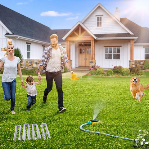 Luijnbn multi-use stakes anchoring yard fencing and garden fabrics.