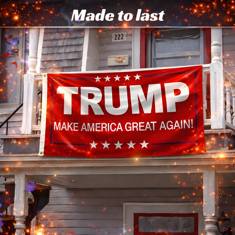 LUIVU Keep America Great flag banner for celebrations and events.