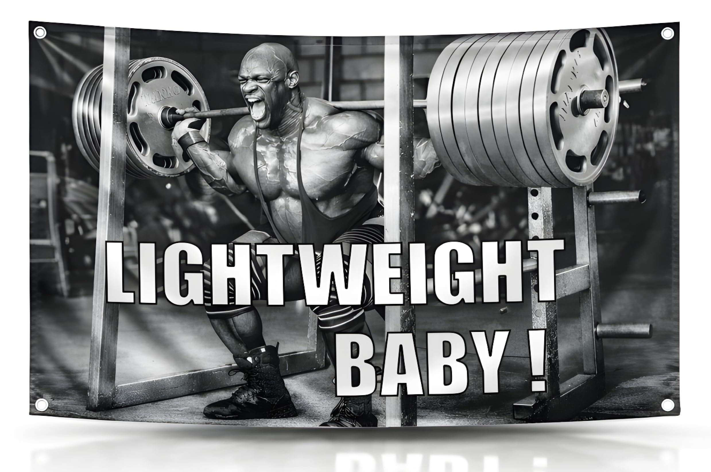 LUIVU Ronnie flag, single-sided design, ideal for bold gym wall motivation.