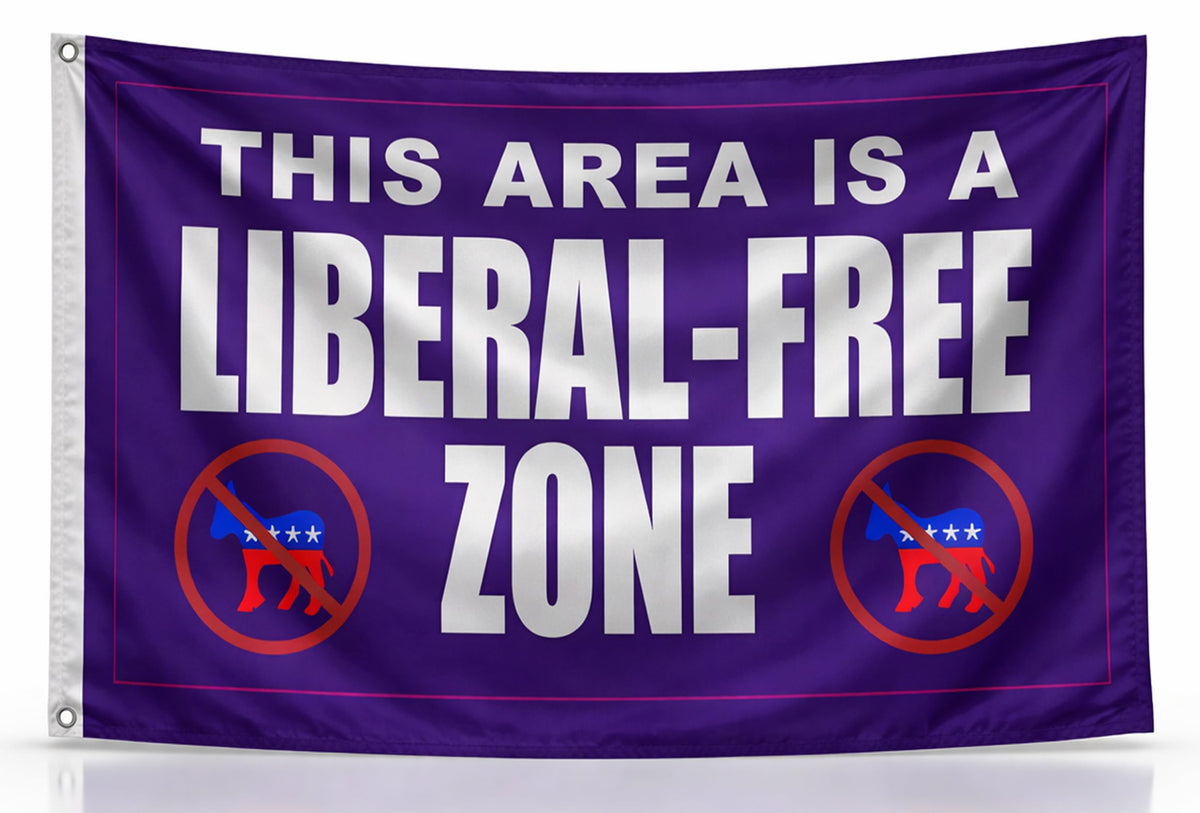 LUIVU liberal zone flag 3x5 outdoor banner with durable polyester for yard use.