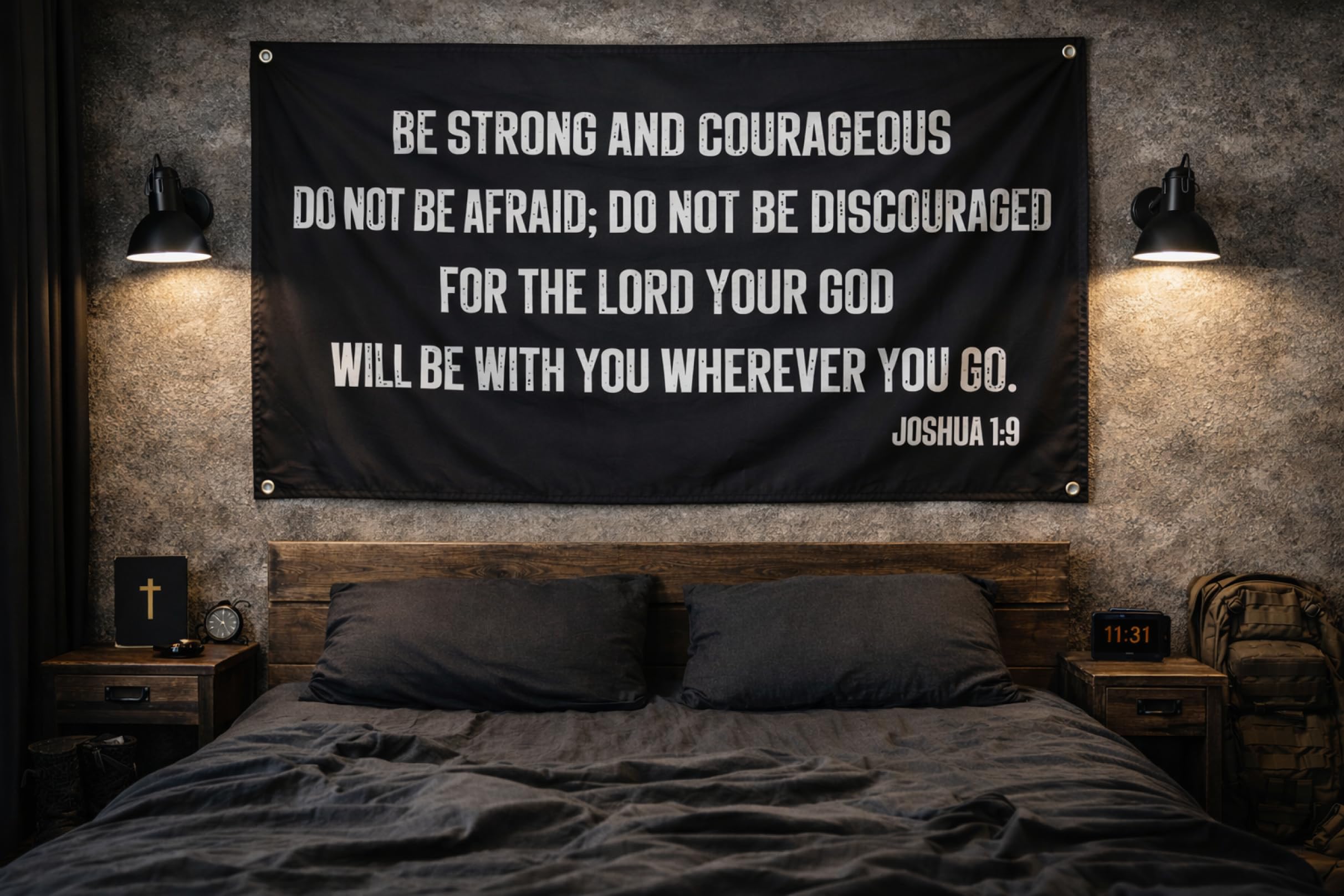 LUIVU man cave wall banner provides motivational wall art for any room.