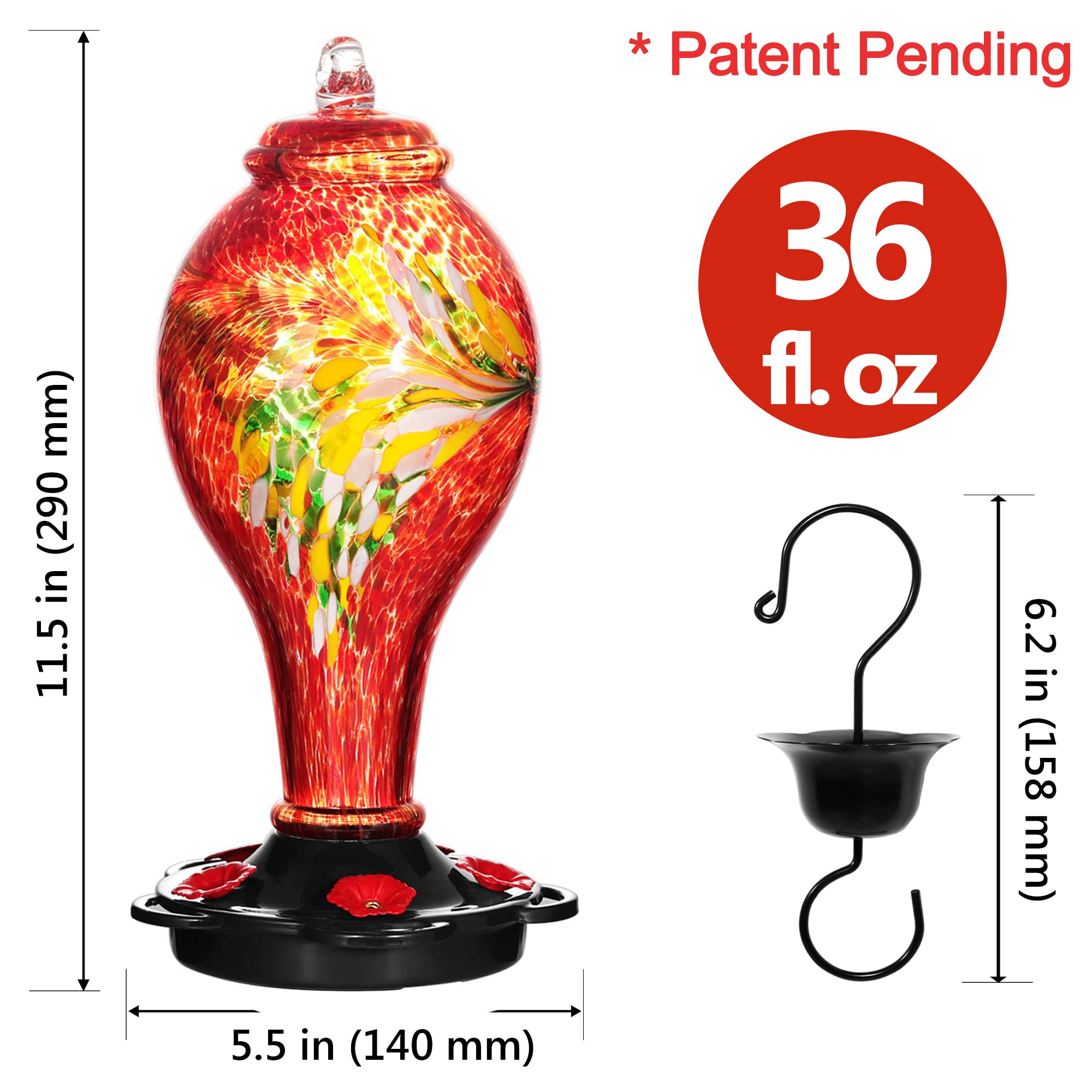 LUJII garden-ready decorative feeder enhances outdoor space.