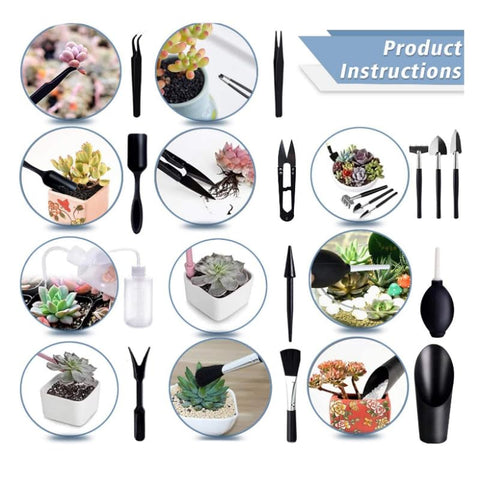 Lukdin mini gardening tools collection with compact handles.