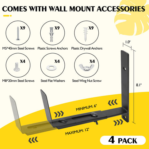 LukLoy window box brackets easy installation with included hardware.