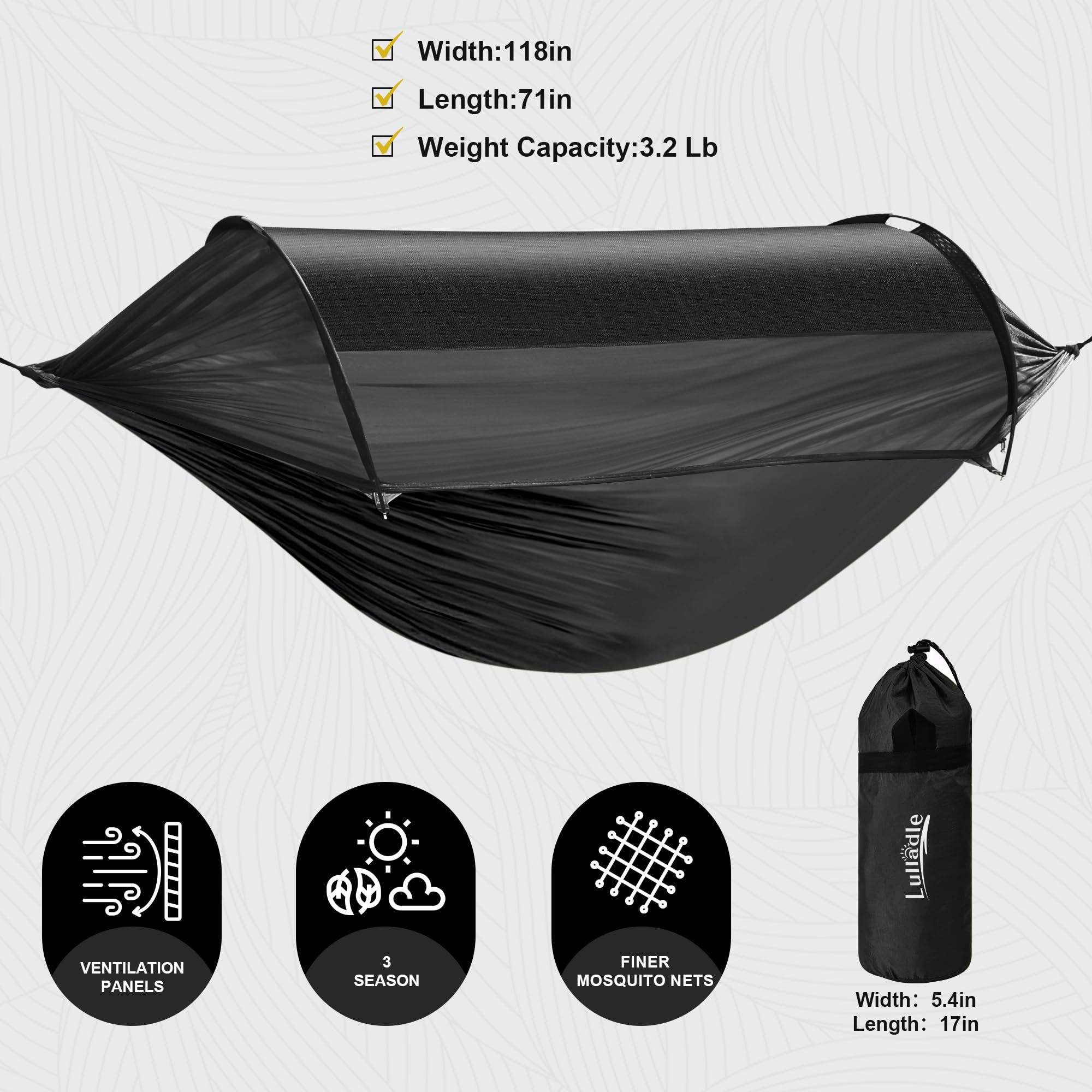 Lulladle camping hammock aluminum rods assembly speeds quick, sturdy hangs.