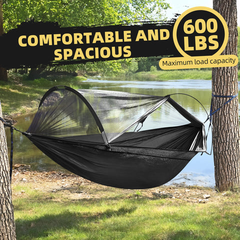Lulladle camping hammock comes with a packable carry bag for transport.
