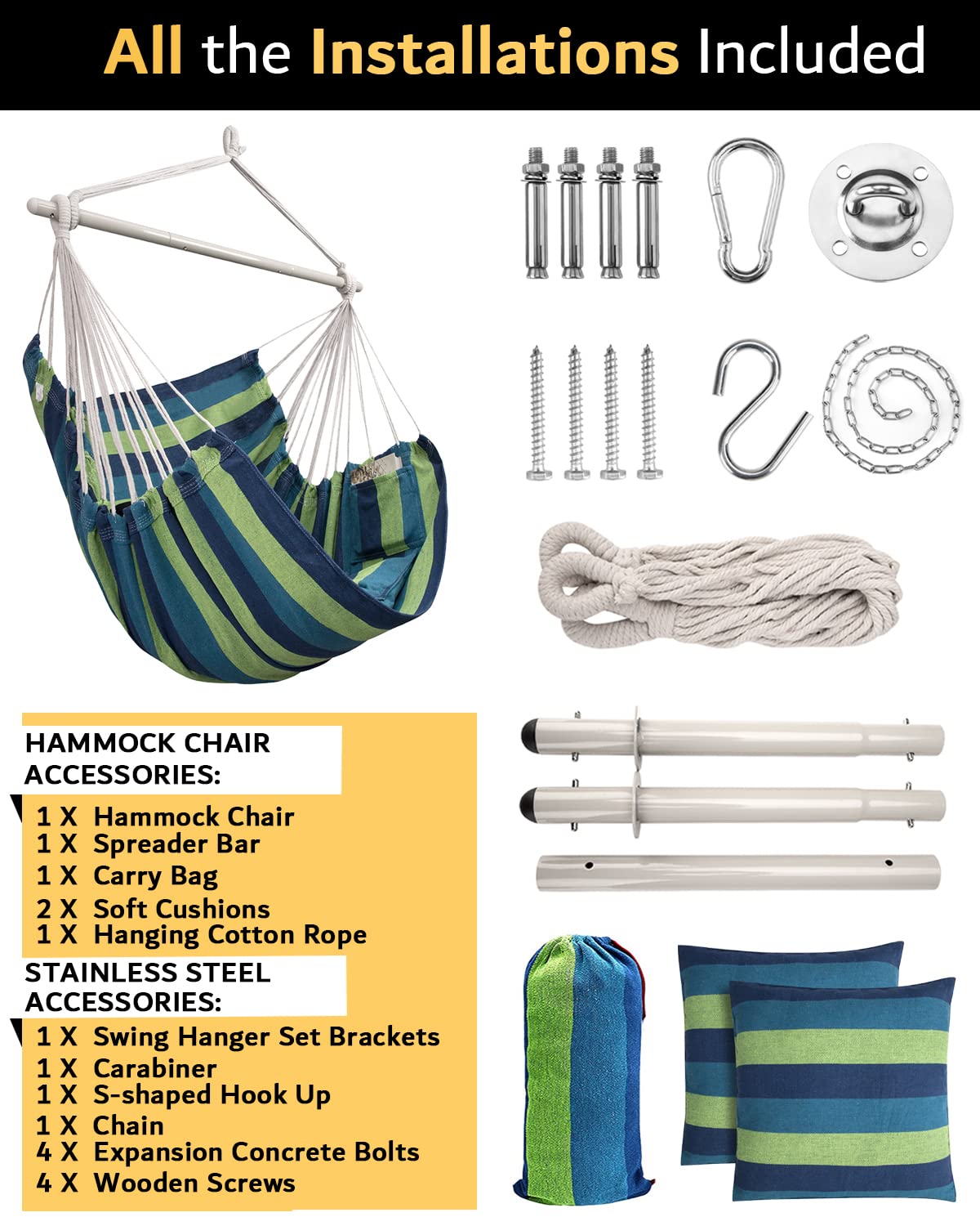 Lulladle hammock chair fabric is washer-safe for easy cleanup