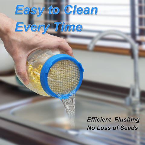 Sturdy Lulonpon brush for cleaning sprouting jars and lids after use.