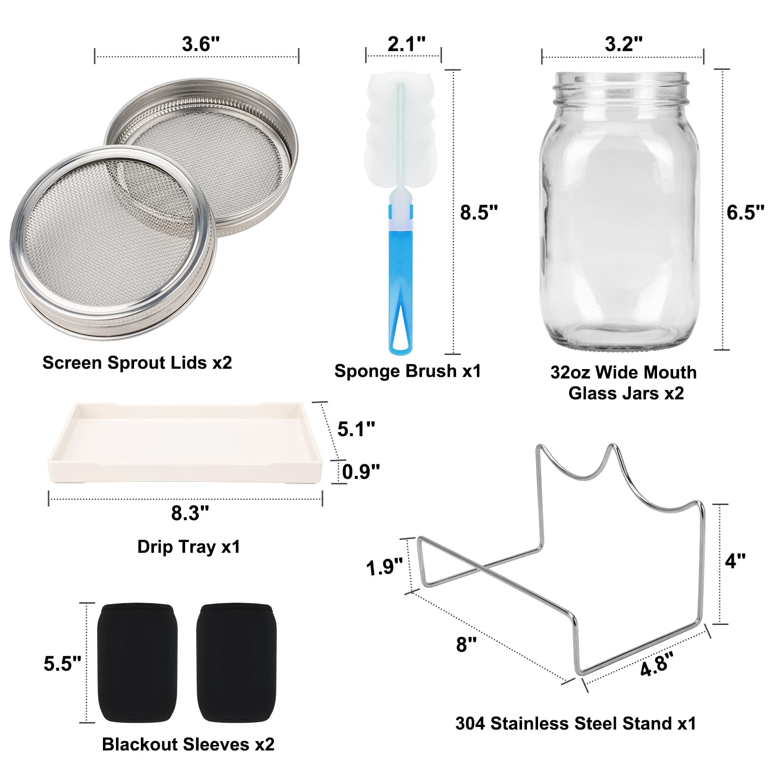 Lulonpon stainless-steel sprout lid ensures durable, rust-resistant germination lids