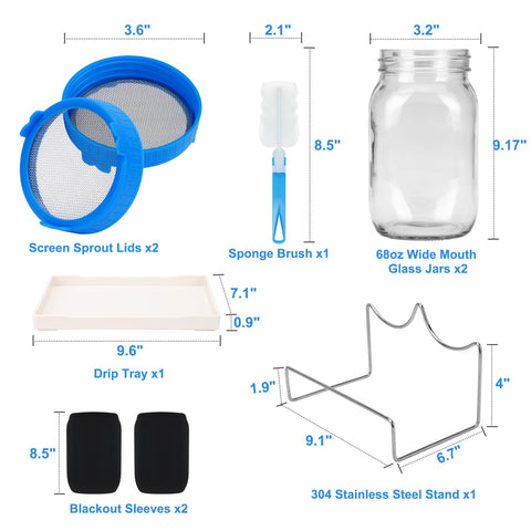 Lulonpon stainless steel sprout lid ensures safe germination and durable use.