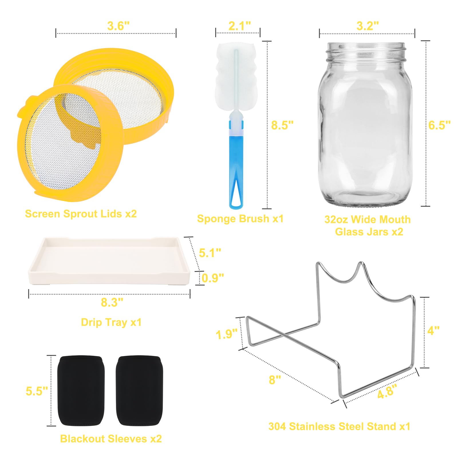 Lulonpon wide-mouth 1000ml jars enabling easy filling and good drainage