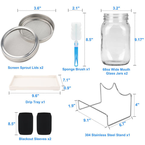 Lulonpon wide-mouth jars simplify rinsing and harvest.