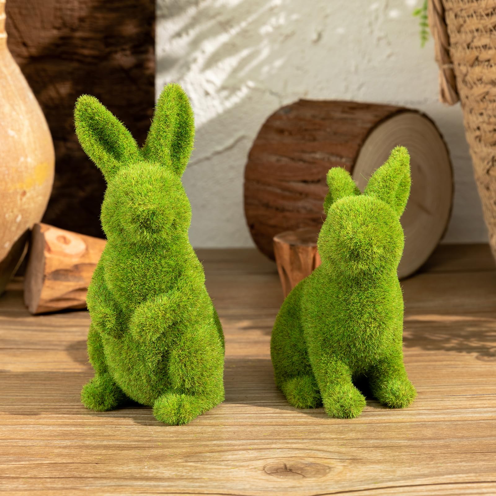 LULU Deer moss rabbit by the door spruces up entryway.