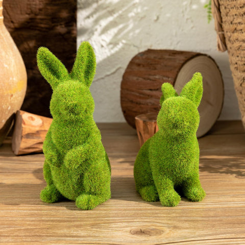 LULU Deer moss rabbit by the door spruces up entryway.