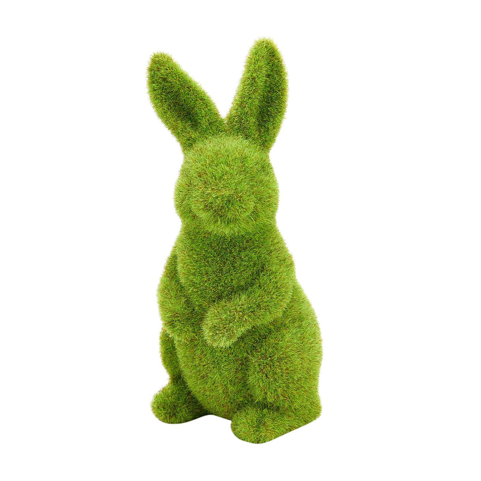 LULU Deer sitting moss rabbit decor adds playful charm to any room.