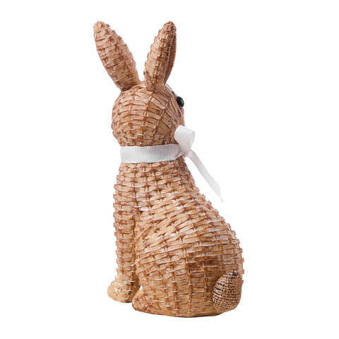 LULU Deer rattan rabbit table decor for desks and shelves.