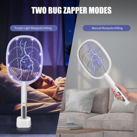 Lulu Home auto mode with blue LED attracts and kills buzzing insects quietly.