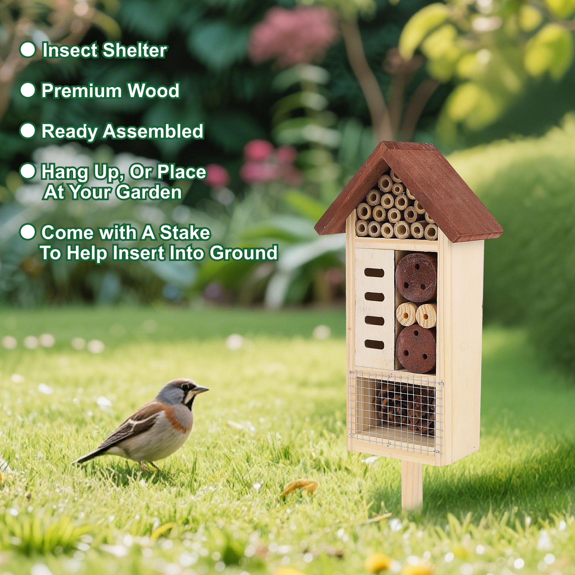 Lulu Home supports garden biodiversity by hosting pollinators.