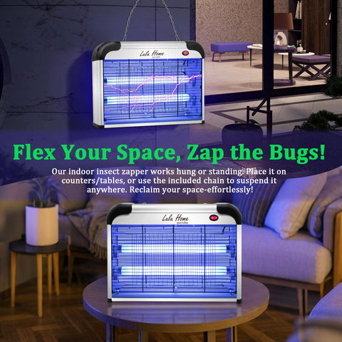 Lulu Home bug zapper removable tray for easy cleanup.