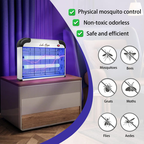 Lulu Home bug zapper side view with slim profile for discreet corners.