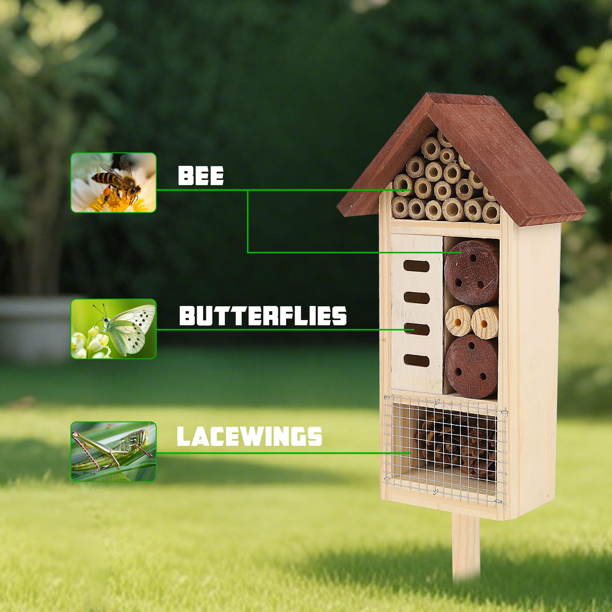 Lulu Home natural materials like bamboo tubes provide authentic shelter.