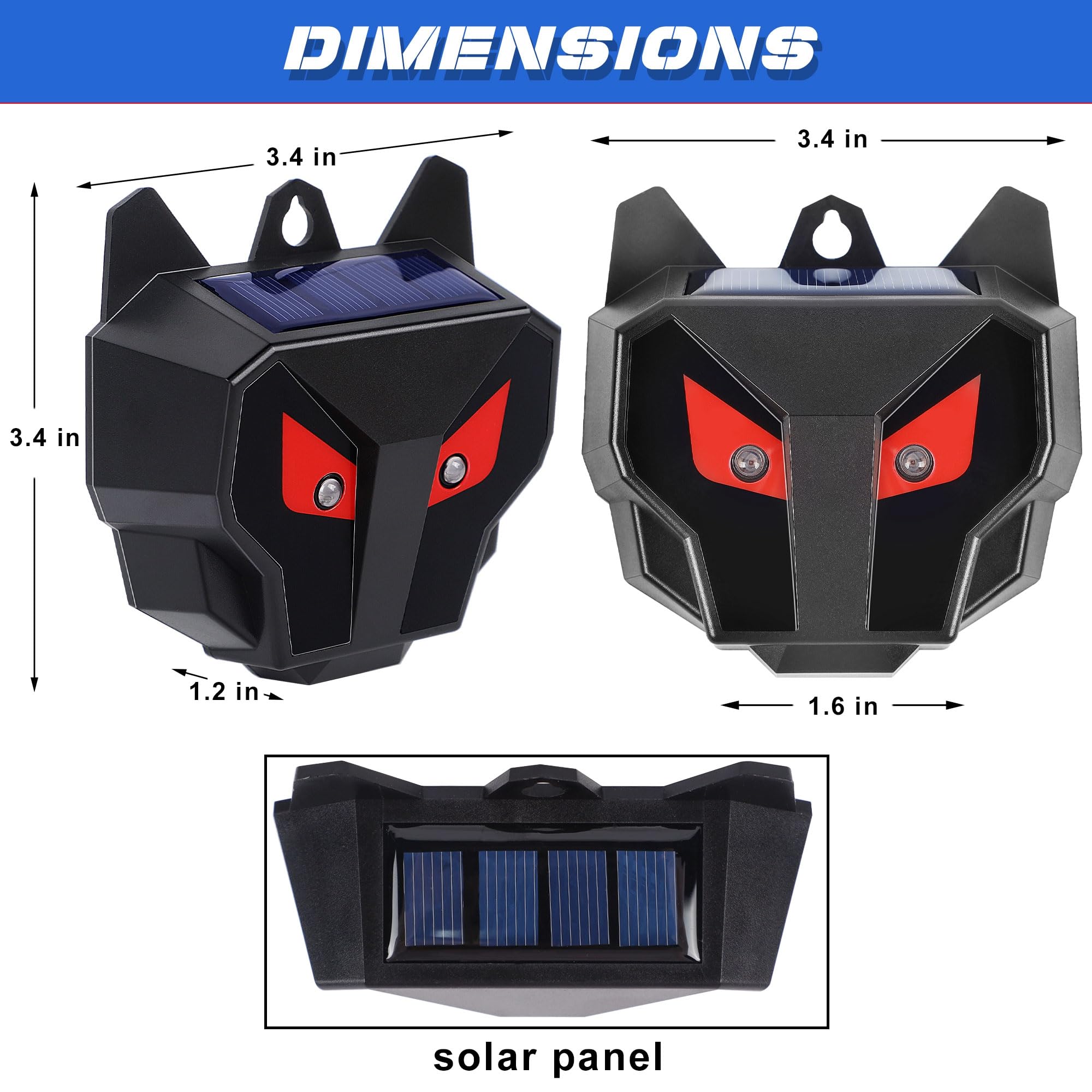 Lulu Home solar panel charging setup for outdoor predator deterrents.