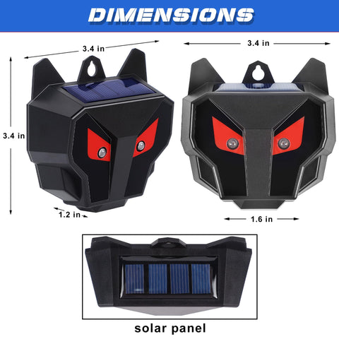 Lulu Home solar panel charging setup for outdoor predator deterrents.