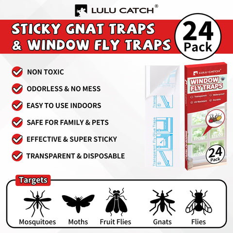LULUCATCH adhesive fly trap close-up showing strong glue for insects.