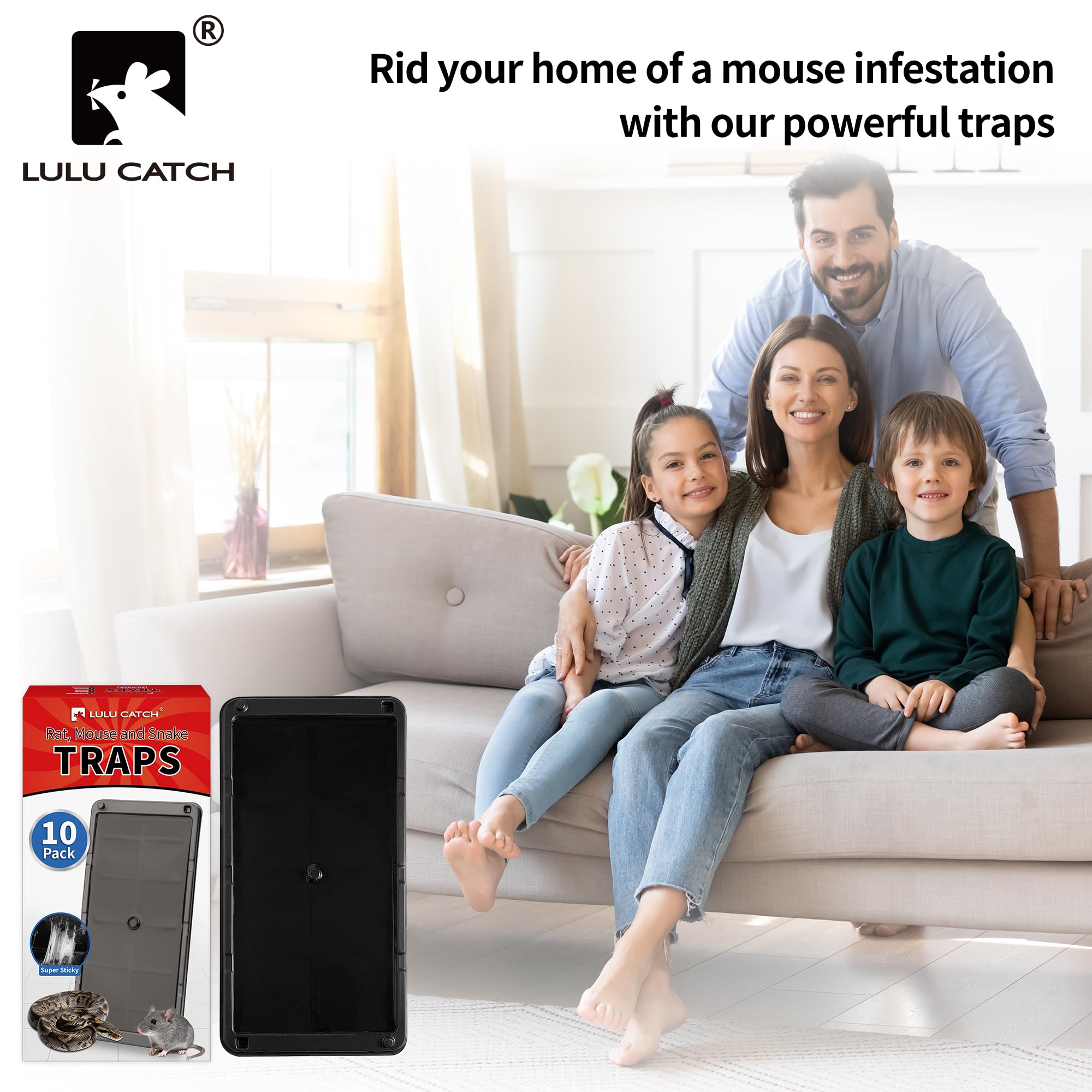 LULUCATCH all-in-one pest trap ideal for kitchens and basements.