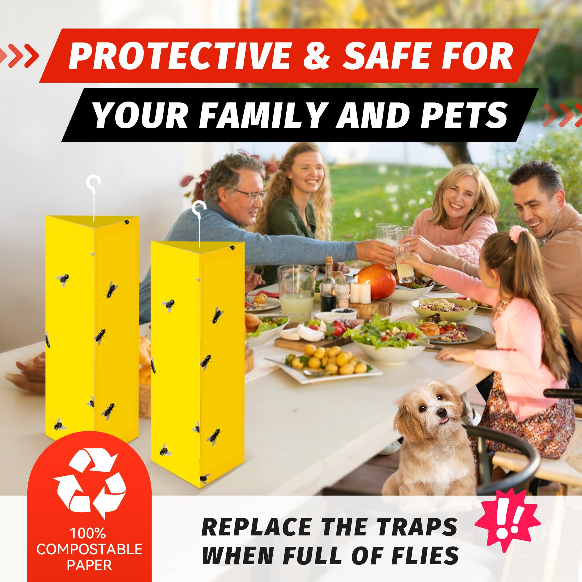 LULUCATCH disposable trap after use for simple cleanup.
