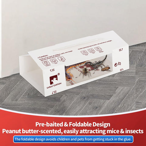 LULUCATCH foldable glue boards show versatile use around kids and pets
