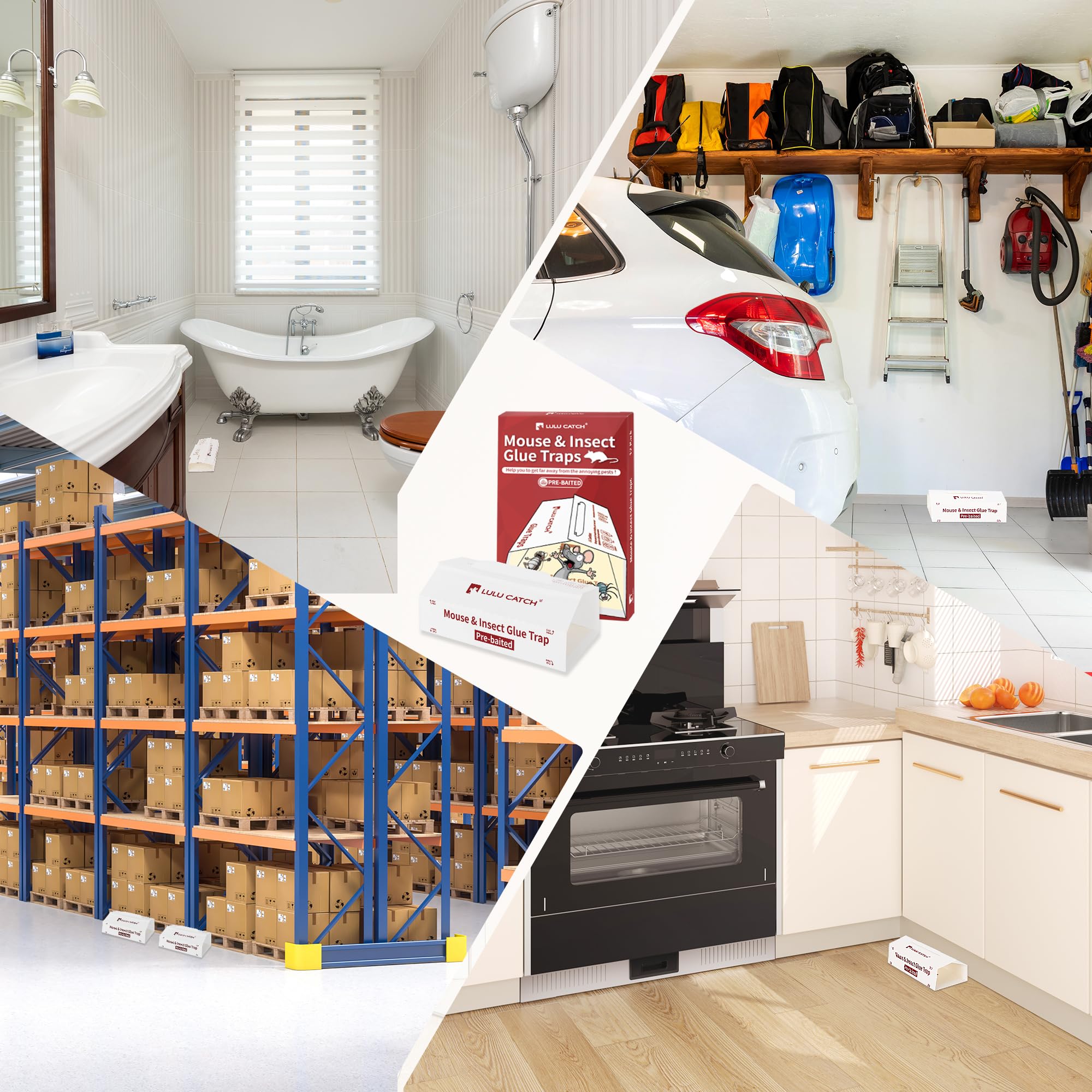 LULUCATCH foldable glue trap stores easily when not in use.
