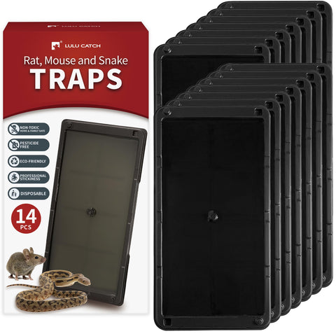 LULUCATCH glue trap with large tray captures bigger rodents quickly and cleanly.