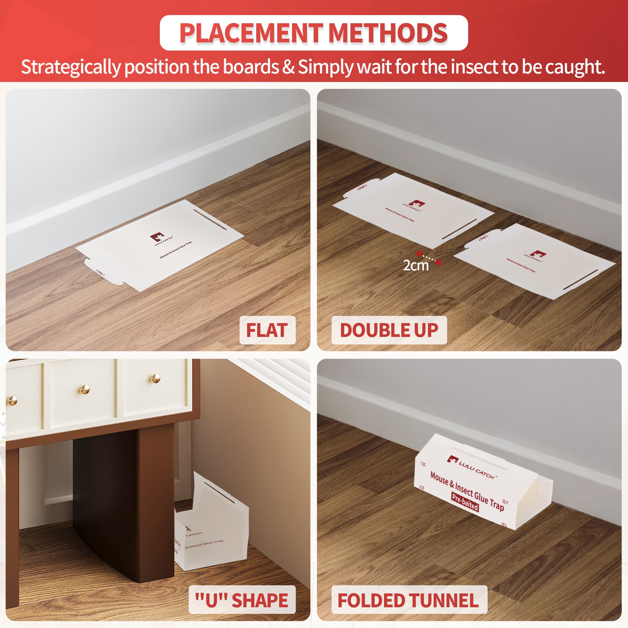 LULUCATCH indoor pest trap ideal for kitchens and basements.